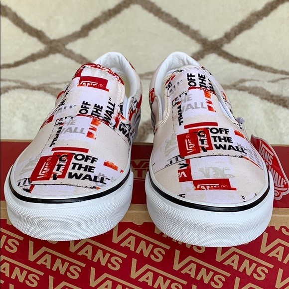 Vans Off The Wall Cream Slip-On Shoes - Picture 7 of 16